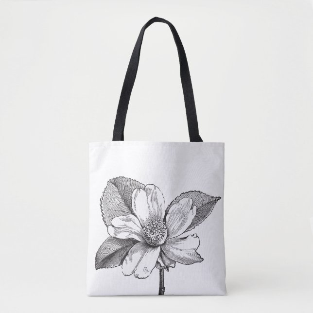 Bolsa Tote Bag preto e branco (Frente)