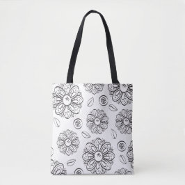 Bolsa Tote Bag preto e branco