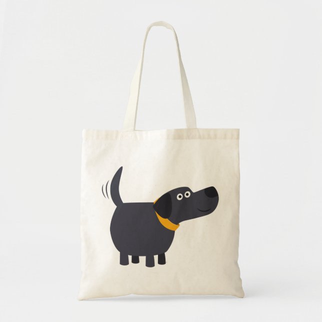 Bolsa Tote Bag Preto Labrador (Frente)