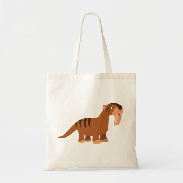Bolsa Tote Bag Thylacosmilus - Cartoon Sorridente (Frente)