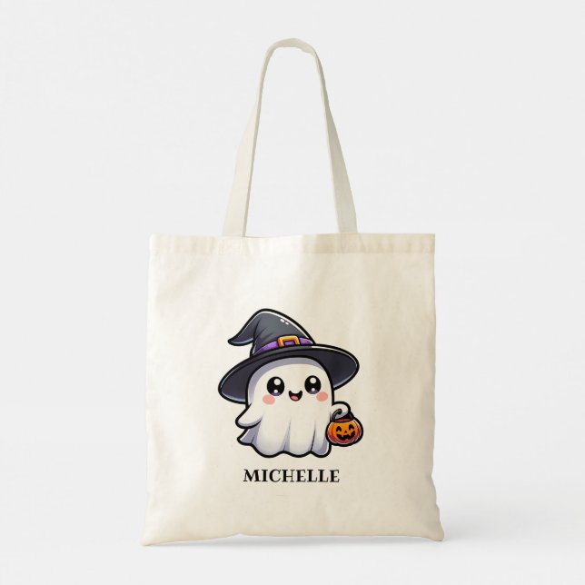 Bolsa Tote Bag Tool Halloween do Nome Personalizado do Fantas (Verso)