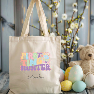 Bolsa Tote Bag Tote Caça de Ovo de Páscoa - Primeira Vez Cort