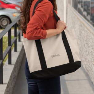 Bolsa Tote Bag Tote de Impulso do DIY Texto personalizado,