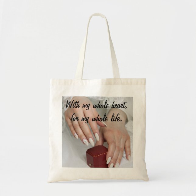 Bolsa Tote Bag Tote de Presente de Casamento (Frente)