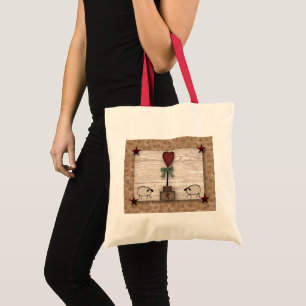 Bolsa Tote Bag Tote Topiary do Coração Primitivo
