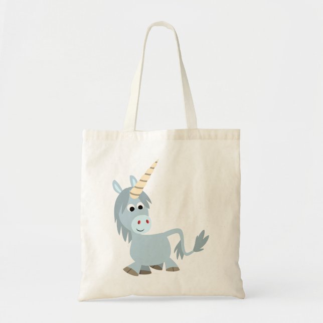 Bolsa Tote Bag Unicorn de Cartoon Bonito (Frente)