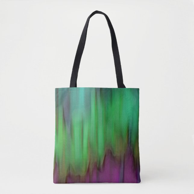 Bolsa Tote Bag Verde Aurora Borealis (Frente)