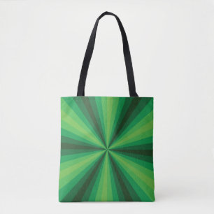 Bolsa Tote Bag Verde de Illusão Óptica All-Over-Impressão