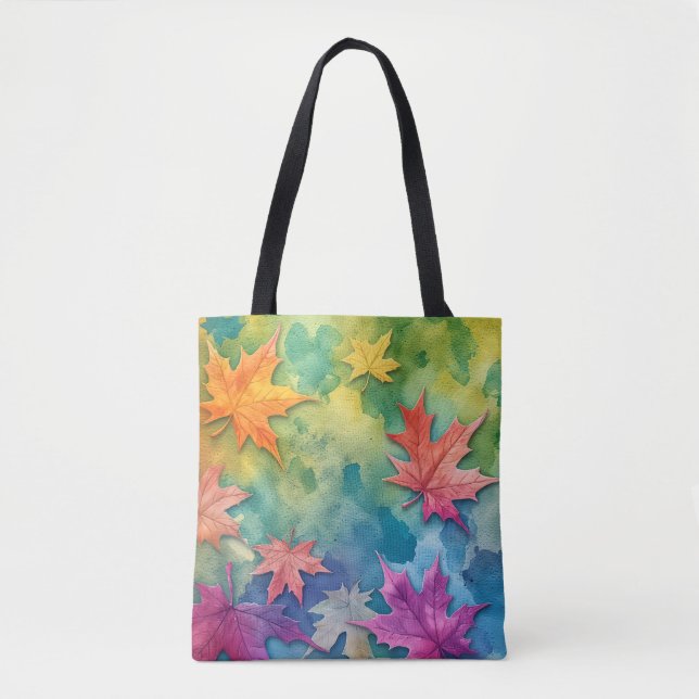 Bolsa Tote Bag Vibes de Quebra de Aquarela (Frente)