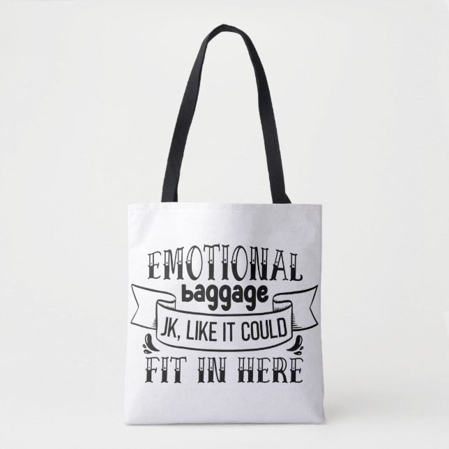 Bolsa Tote Bagagem Emocional Brincando Como Se Pudesse Ajusta (Frente)