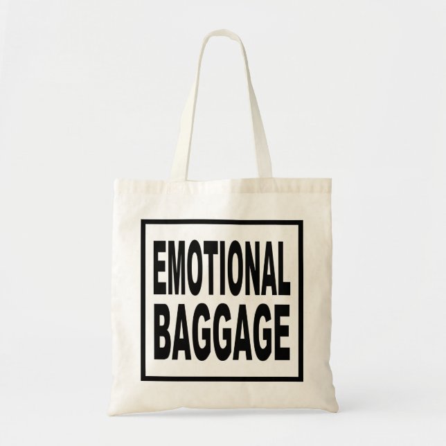 Bolsa Tote "BAGAGEM EMOCIONAL" Tipografia Divertida (Frente)