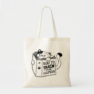 Bolsa Tote Bagas de Design de Leitura de Gato