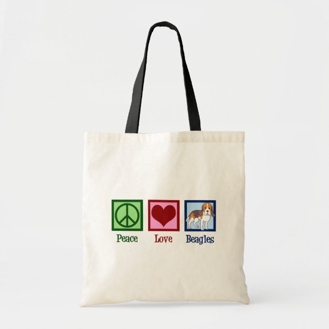 Bolsa Tote Bagles de Amor pela Paz (Frente)