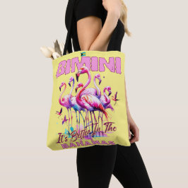 Bolsa Tote Bahamas Souvenir Gift: Bimini Bahamas Flamingo