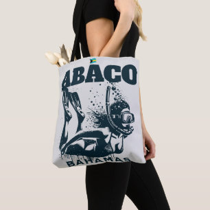 Bolsa Tote Bahamas Souvenir Presente: Abaco Bahamas Mergulha