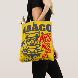 Bolsa Tote Bahamas Souvenir Presente: Abaco Bahamas Nadando P