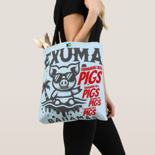 Bolsa Tote Bahamas Souvenir Presente: Bahamas Exuma Nadam Suí