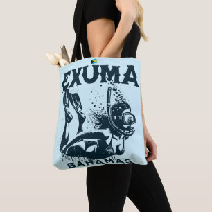 Bolsa Tote Bahamas Souvenir Presente: Mergulho das Bahamas Ex