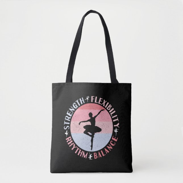 Bolsa Tote Bailarina Dançarina de Ballet - Valores de Mentali (Frente)