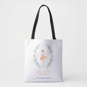 Bolsa Tote bailarina de aquarela, botânica e fofo Natal