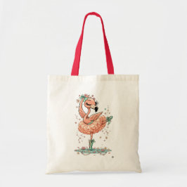 Bolsa Tote Bailarina Flamingo Graciosa em Flor