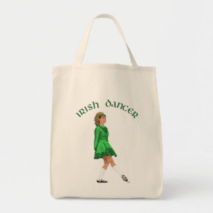 Bolsa Tote Bailarina Irlandesa de Sapato Macio em Verde