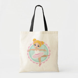 Bolsa Tote Bailarina loura - menina cor-de-rosa do dançarino