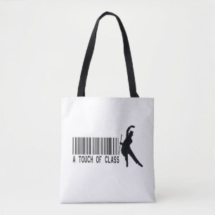 Bolsa Tote Bailarino de Código de Barras Elegante
