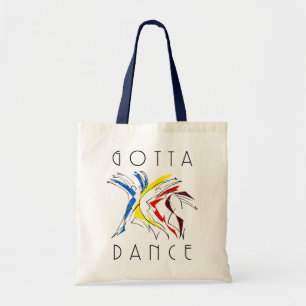 Bolsa Tote Bailarinos Abstratos Dançando - Obra de Arte para
