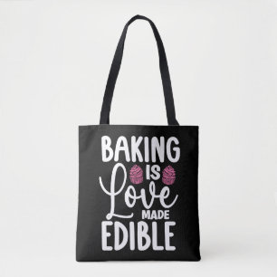 Bolsa Tote Baker Baking É Amor Feita Com Assar De Bolo Comest