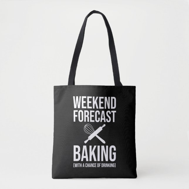 Bolsa Tote Baking De Previsão De Fim De Semana Com Possibilid (Frente)