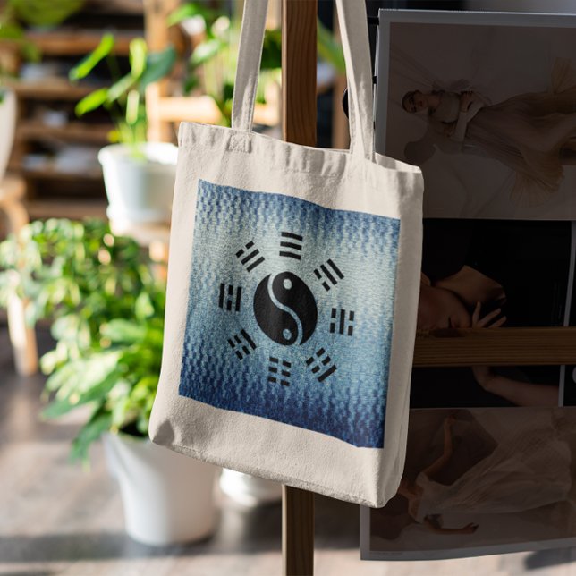 Bolsa Tote Balança: Ba Gua, oito trigramas yin yang TCM (Criador carregado)