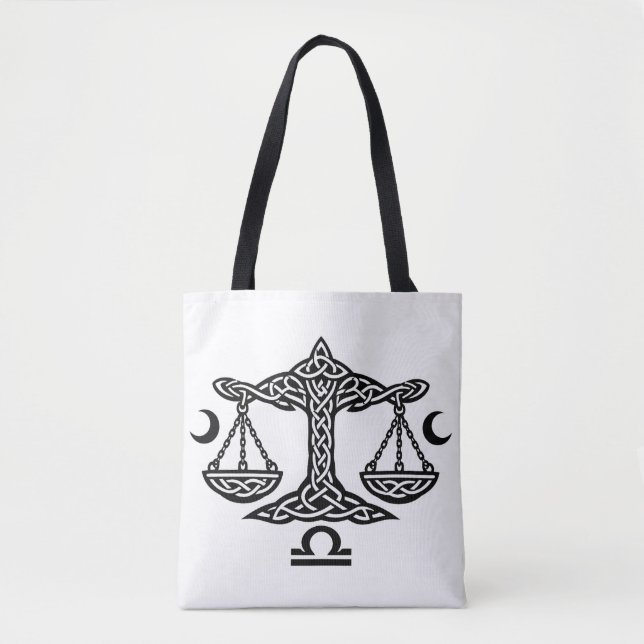 Bolsa Tote    Balança Libra Celta por BurnsInHell (Frente)