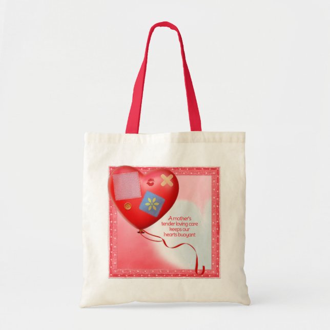 Bolsa Tote Balão Cardíaco TLC da Mãe (Frente)