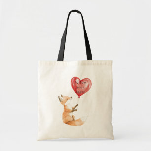 Bolsa Tote Balão de Coração de Raposa Cótea