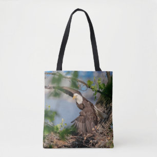 Bolsa Tote Bald Eagle deixando o ninho