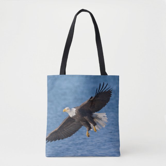 Bolsa Tote Bald eagle in flight (Frente)