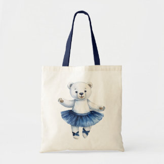 Bolsa Tote Balé de dança de bailarina de urso polar, bonito