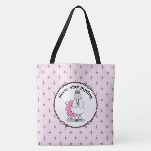 Bolsa Tote Balé Engraçado Ballerina Princess Poodle Dog (bran