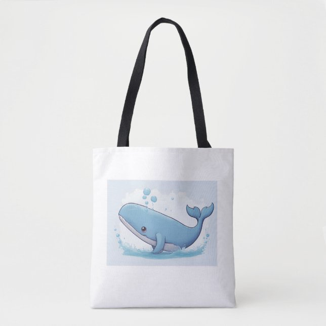 Bolsa Tote Baleia branca (Frente)