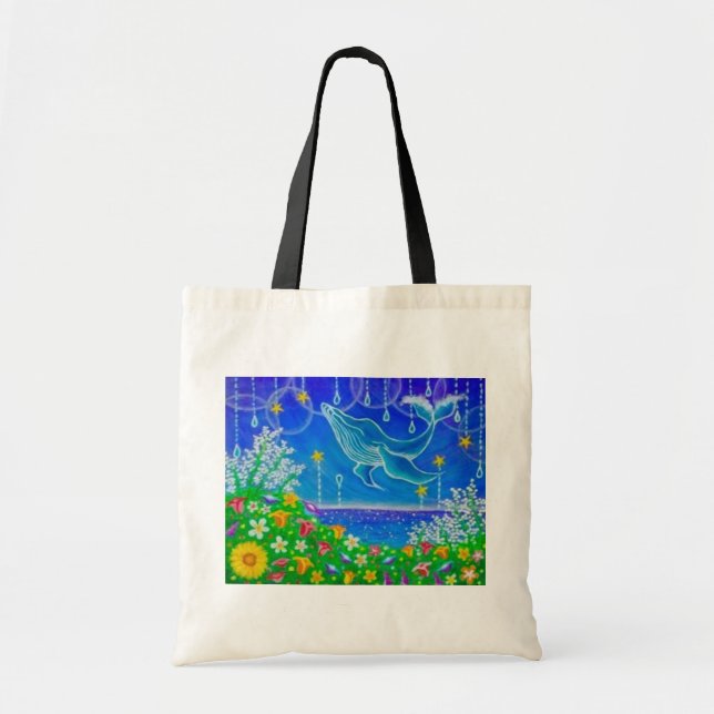 Bolsa Tote Baleia＆Flores★ (Frente)