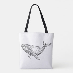 Bolsa Tote Baleia Geométrica Minimalista