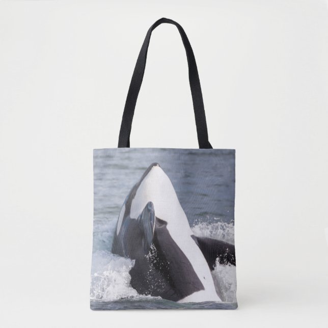 Bolsa Tote Baleia Orca saltando (Frente)