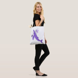 Bolsa Tote Baleia Roxa Estética e Lírios Estampa Total