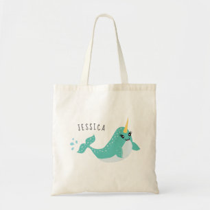 Bolsa Tote Baleia Unicórnio Magical Narwhal