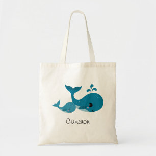 Bolsa Tote Baleias bonitos sacola conhecida personalizada