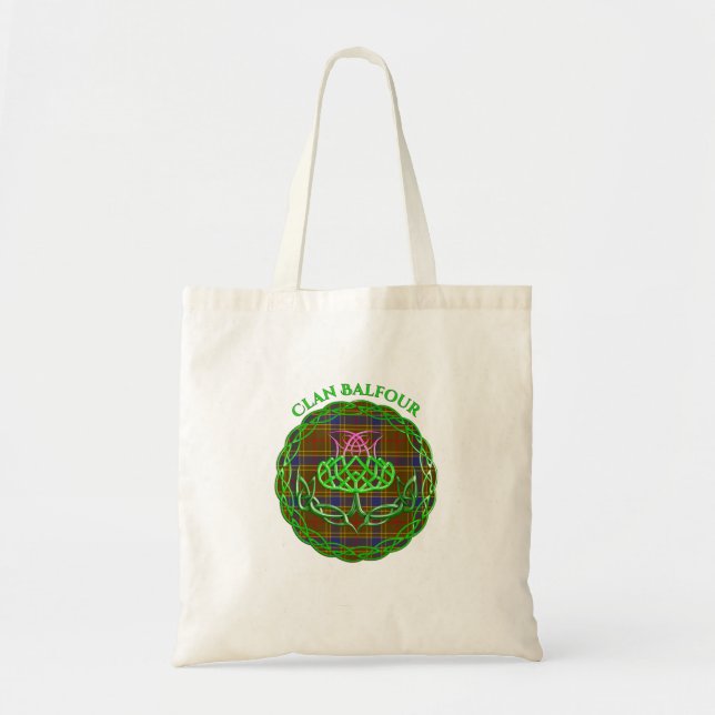 Bolsa Tote Balfour Scottish Tartan Celtic Thistle (Frente)