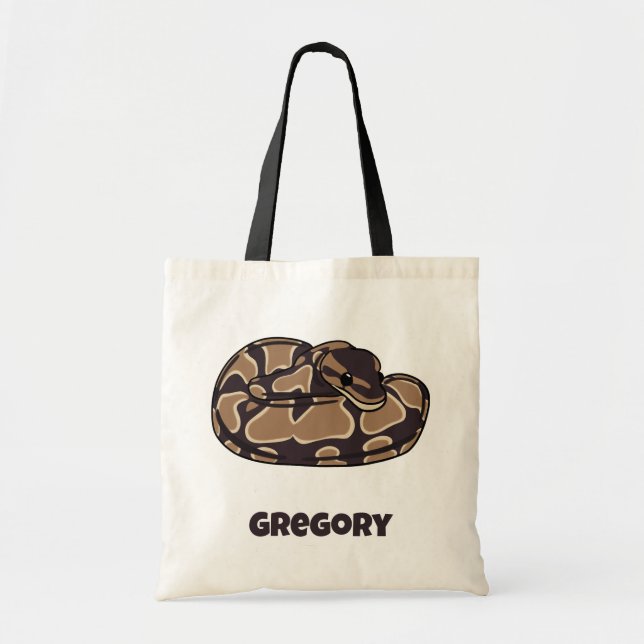 Bolsa Tote Ball Python Cobra, Brown e Tan Personalizados (Frente)