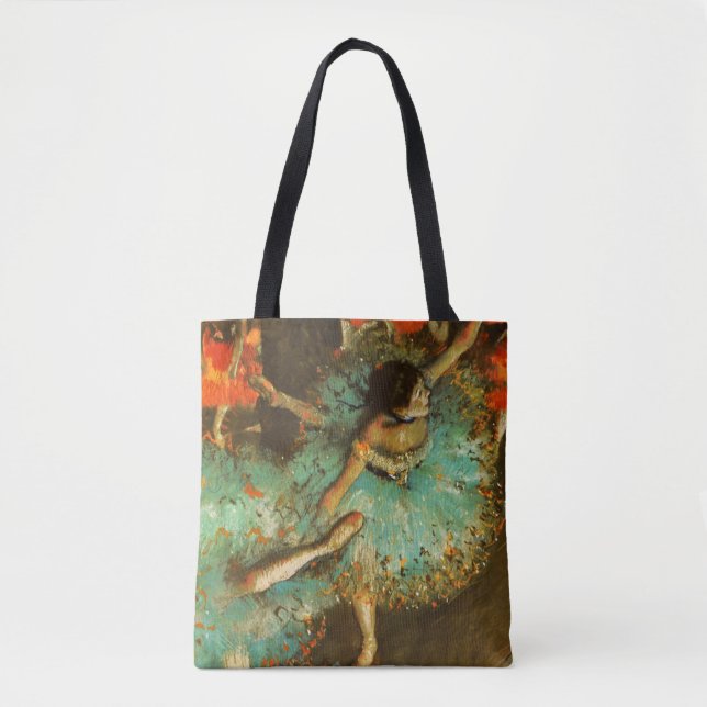 Bolsa Tote Ballerina Dance Green Dancer Edger Degas Painting (Frente)