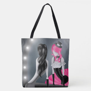 Bolsa Tote Ballerina Excêntrica & reflexão da Dançarina Rosa